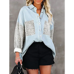 Chemise Veste Imprimé Léopard Bleu - Vignette | My Léopard