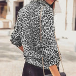 Blusa clásica de leopardo gris para mujer - Vignette | My Léopard