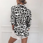 Chemisier Femme Motif Léopard Blanc - Vignette | My Léopard