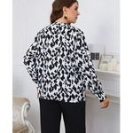 Chemisier Imprimé Léopard Noir et Blanc - Vignette | My Léopard