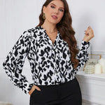 Chemisier Imprimé Léopard Noir et Blanc - Vignette | My Léopard
