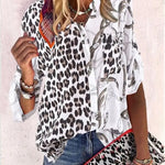 Chemisier Léopard Ample Blanc - Vignette | My Léopard