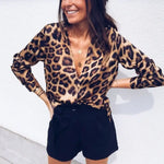 Blusa con estampado de leopardo y escote - Vignette | My Léopard