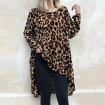 Long Beige Leopard Blouse - Vignette | My Léopard