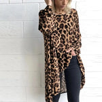 Long Beige Leopard Blouse - Vignette | My Léopard