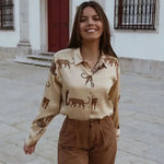 Chemisier Léopard SERENA Beige - Vignette | My Léopard