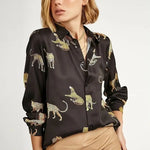Chemisier Léopard SERENA Noir - Vignette | My Léopard
