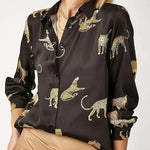 Chemisier Léopard SERENA Noir - Vignette | My Léopard
