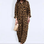 Brown leopard women's jumpsuit - Vignette | My Léopard