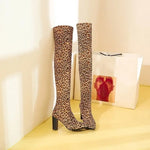 Cuissardes léopard à talons beiges - Vignette | My Léopard