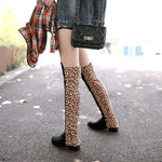 Flat leopard thigh boots - Vignette | My Léopard