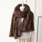 écharpe marron léopard tendance.
