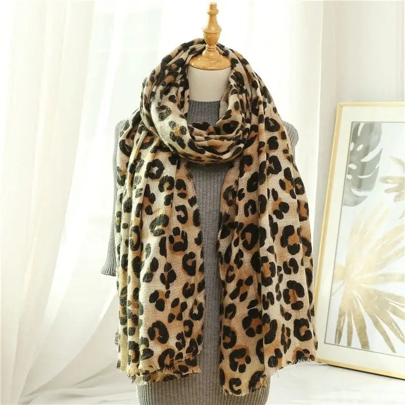 Bandana Carré En Coton Imprimé Léopard/Tigre - Unisexe, 55x55 Cm, Pour Sport, Cyclisme, Voyage