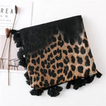 Écharpe Imprimée Léopard Noire - Vignette | My Léopard