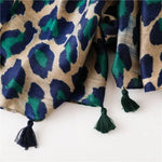 Leopard Scarf with Pompoms - Vignette | My Léopard