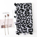 Leopard Scarf with Pompoms - Vignette | My Léopard