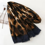 Navy Blue Leopard Scarf - Vignette | My Léopard