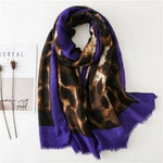 Royal Blue Leopard Scarf - Vignette | My Léopard