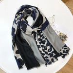 Trendy Blue Leopard Scarf - Vignette | My Léopard