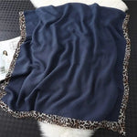 Écharpe Léopard Tendance Bleue Marine - Vignette | My Léopard