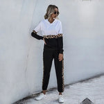 Women's White Leopard Jogging Set - Vignette | My Léopard