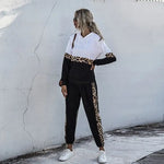 Women's White Leopard Jogging Set - Vignette | My Léopard