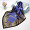 Foulard léopard original bleu et noir.