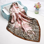 Bufanda original de leopardo rosa y marrón - Vignette | My Léopard