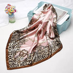 Bufanda original de leopardo rosa y marrón - Vignette | My Léopard