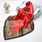 Foulard original rouge et noir.