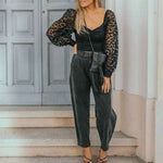 Haut Léopard Col Bateau Noir - Vignette | My Léopard