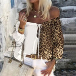 Haut Léopard Col Bateau Tendance - Vignette | My Léopard