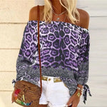 Purple Leopard Boat Neck Top - Vignette | My Léopard