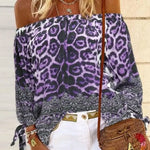 Purple Leopard Boat Neck Top - Vignette | My Léopard