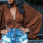 Haut Léopard Manches Bouffantes - Vignette | My Léopard