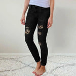 Black leopard ripped jeans - Vignette | My Léopard