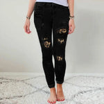 Black leopard ripped jeans - Vignette | My Léopard
