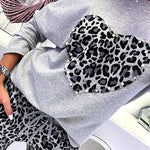 Grey Leopard Heart Jogging Pants - Vignette | My Léopard