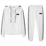 "PINK" White Leopard Jogging Pants - Vignette | My Léopard