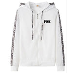 "PINK" White Leopard Jogging Pants - Vignette | My Léopard