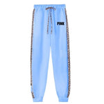 "PINK" Blue Leopard Jogging Pants - Vignette | My Léopard