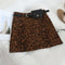 Mini jupe léopard marron ceinture.