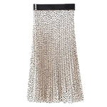 Falda plisada de leopardo blanca - Vignette | My Léopard