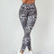 Legging gris de sport léopard.