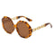 lunette de soleil léopard ronde maxi