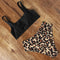 maillot de bain 2 pièces noir et léopard