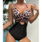 Maillot de Bain Léopard à Décolleté