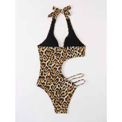 2023 Summer Women Swimsuit Bikini Leopard Print One-piece