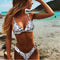maillot de bain léopard blanc