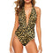 Colorful Leopard Print Swimsuit Abstract Rainbow Beach